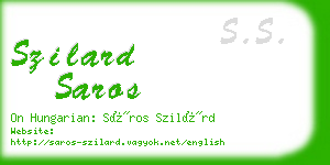 szilard saros business card